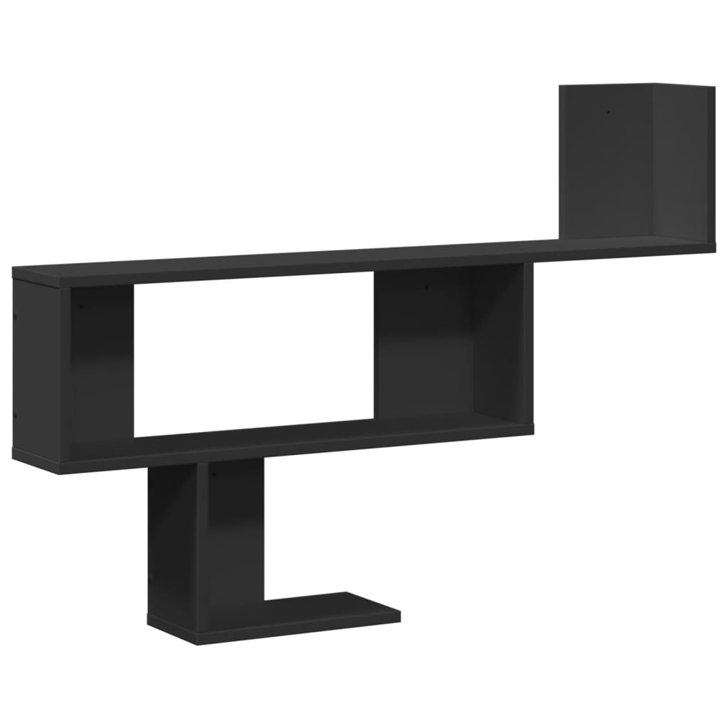 Étagère murale noir 100x15x70 cm bois d'ingénierie