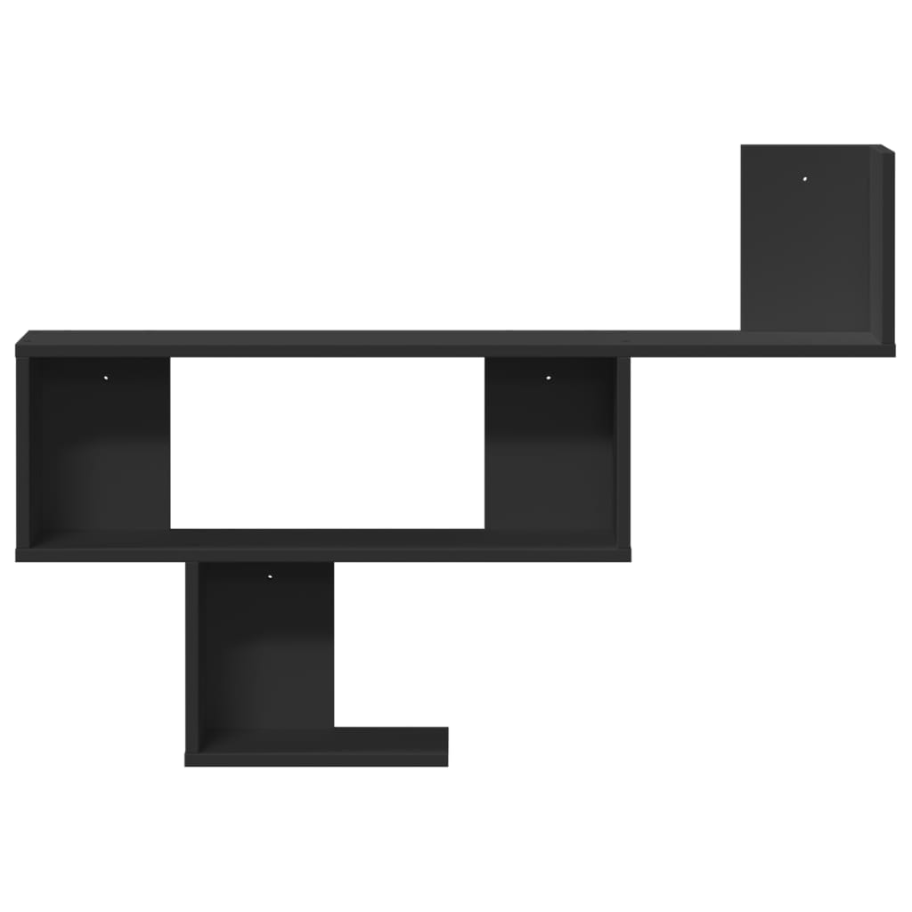 Étagère murale noir 100x15x70 cm bois d'ingénierie