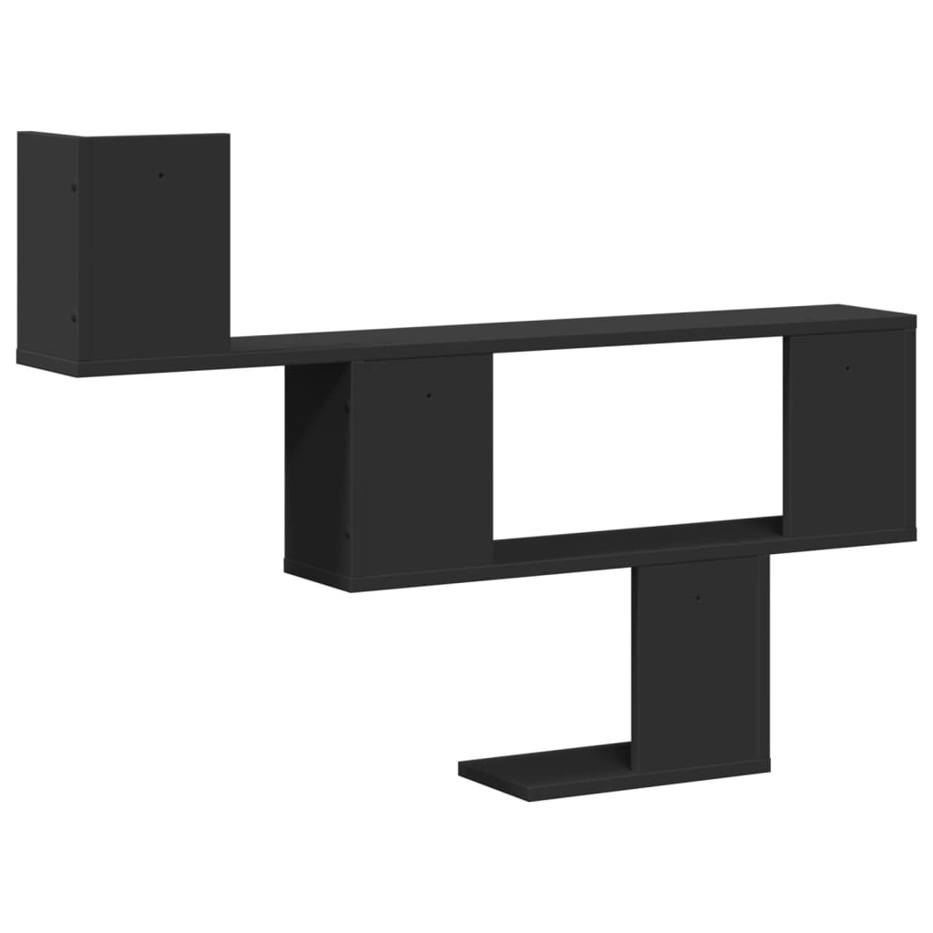 Étagère murale noir 100x15x70 cm bois d'ingénierie