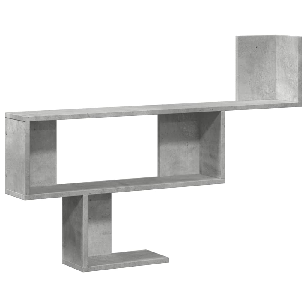 Étagère murale gris béton 100x15x70 cm bois d'ingénierie