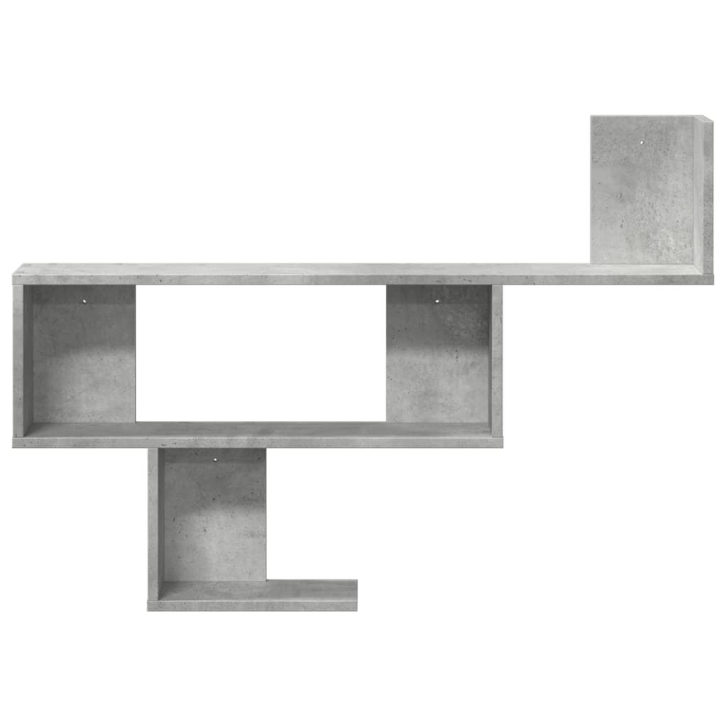 Étagère murale gris béton 100x15x70 cm bois d'ingénierie