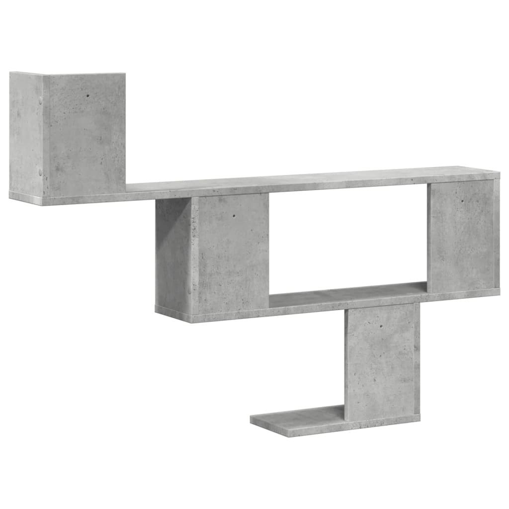 Étagère murale gris béton 100x15x70 cm bois d'ingénierie