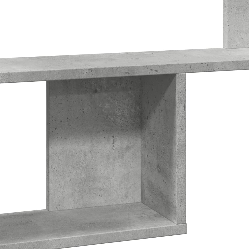 Étagère murale gris béton 100x15x70 cm bois d'ingénierie
