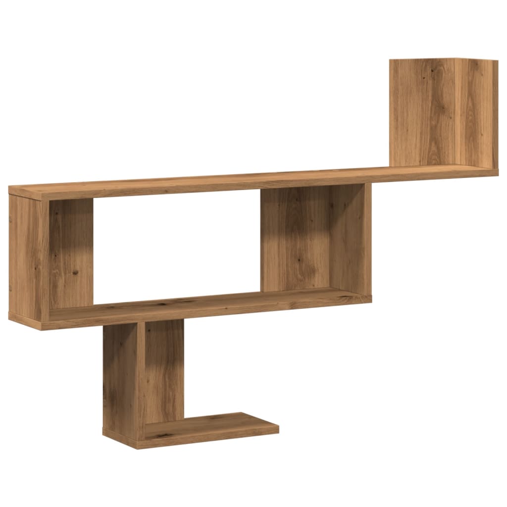 Étagère murale chêne artisanal 100x15x70 cm bois d'ingénierie