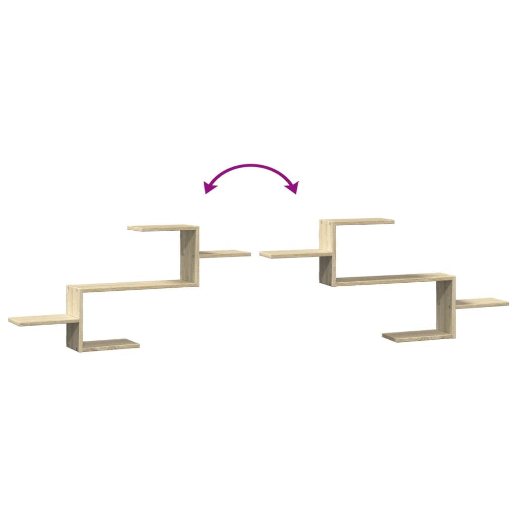Étagère murale chêne sonoma 104x15x49 cm bois d'ingénierie