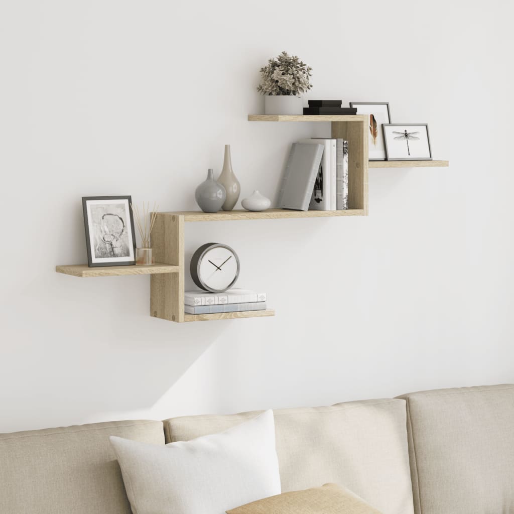 Étagère murale chêne sonoma 104x15x49 cm bois d'ingénierie