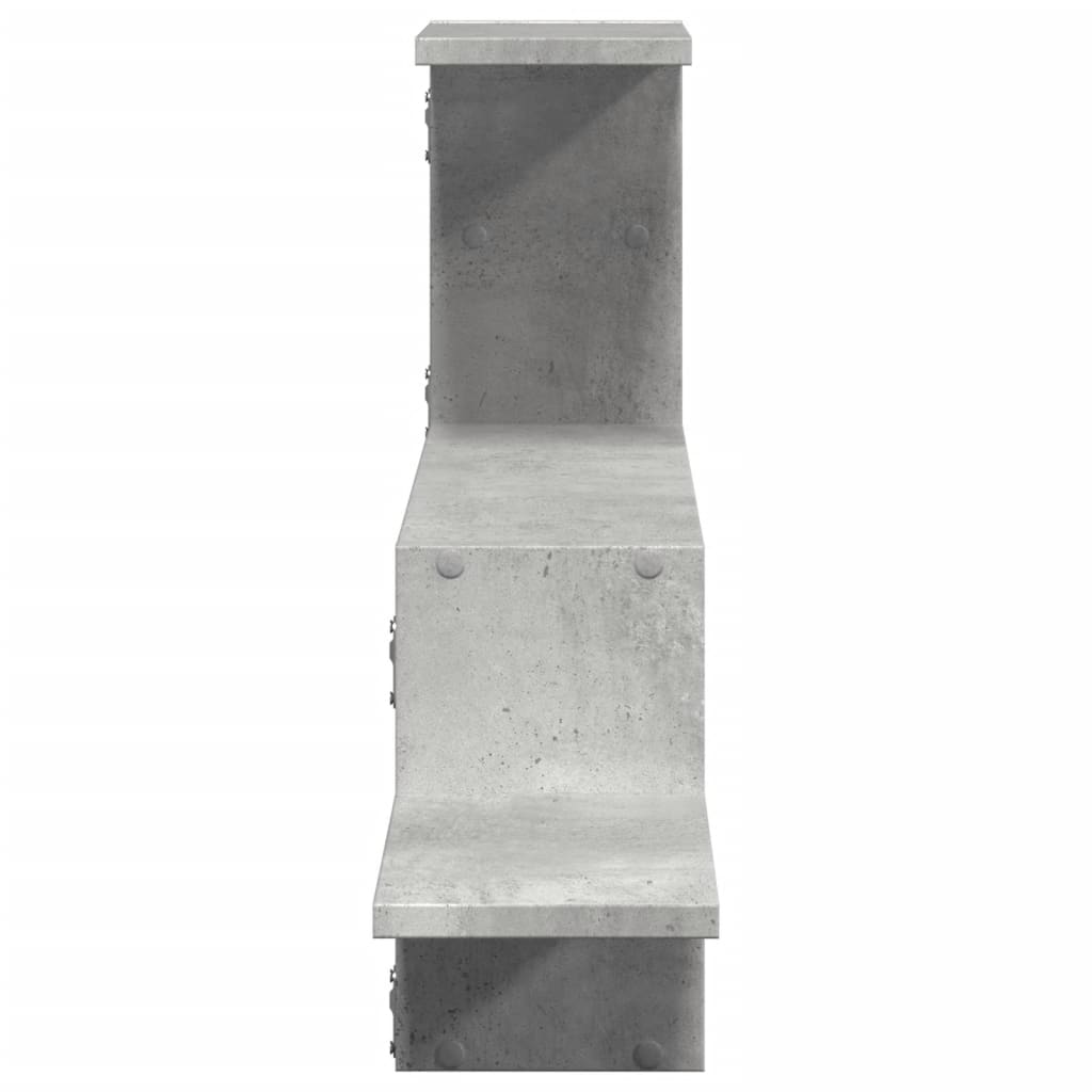 Étagère murale gris béton 104x15x49 cm bois d'ingénierie