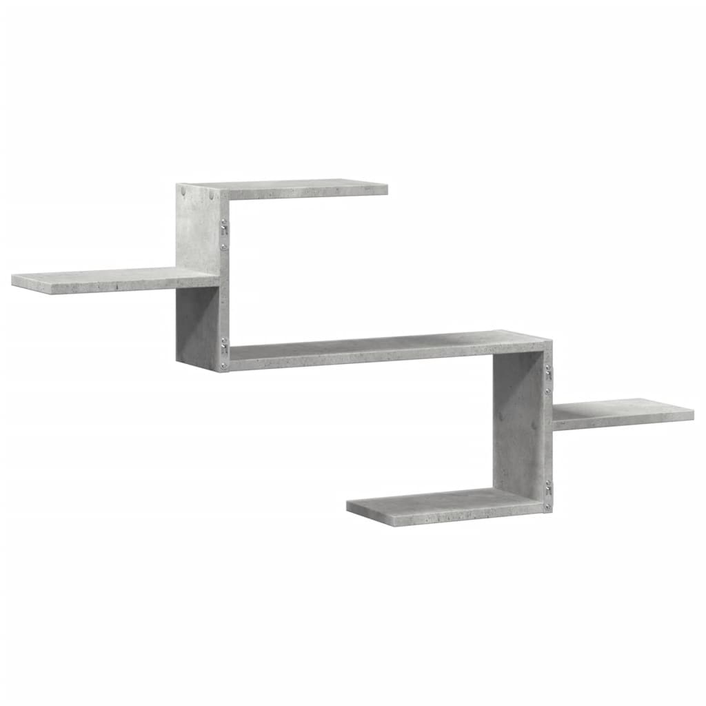 Étagère murale gris béton 104x15x49 cm bois d'ingénierie