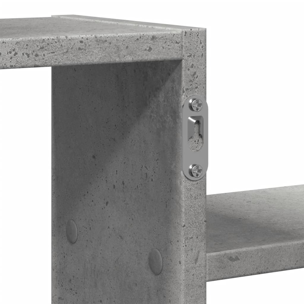 Étagère murale gris béton 104x15x49 cm bois d'ingénierie