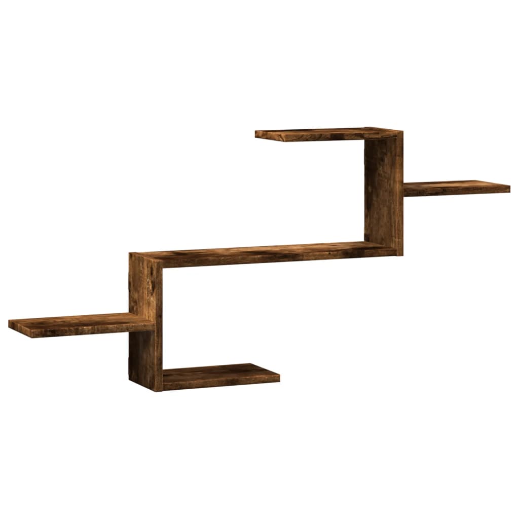 Étagère murale chêne fumé 104x15x49 cm bois d'ingénierie