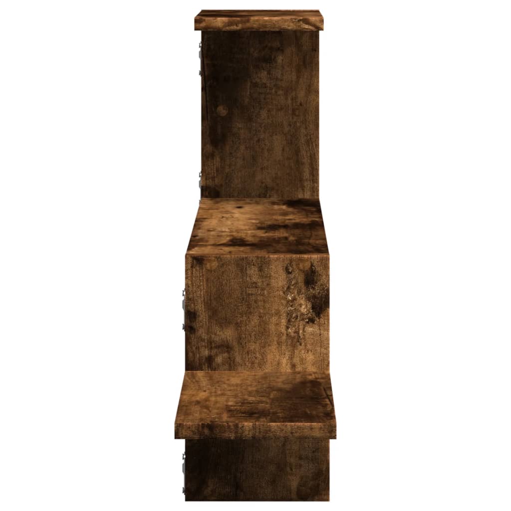 Étagère murale chêne fumé 104x15x49 cm bois d'ingénierie