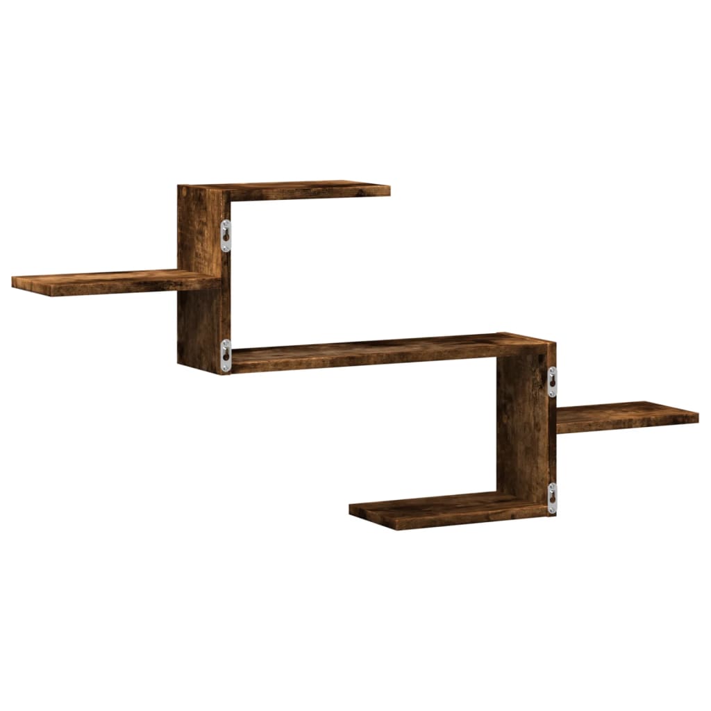 Étagère murale chêne fumé 104x15x49 cm bois d'ingénierie