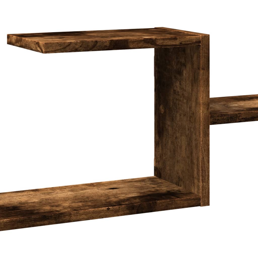 Étagère murale chêne fumé 104x15x49 cm bois d'ingénierie