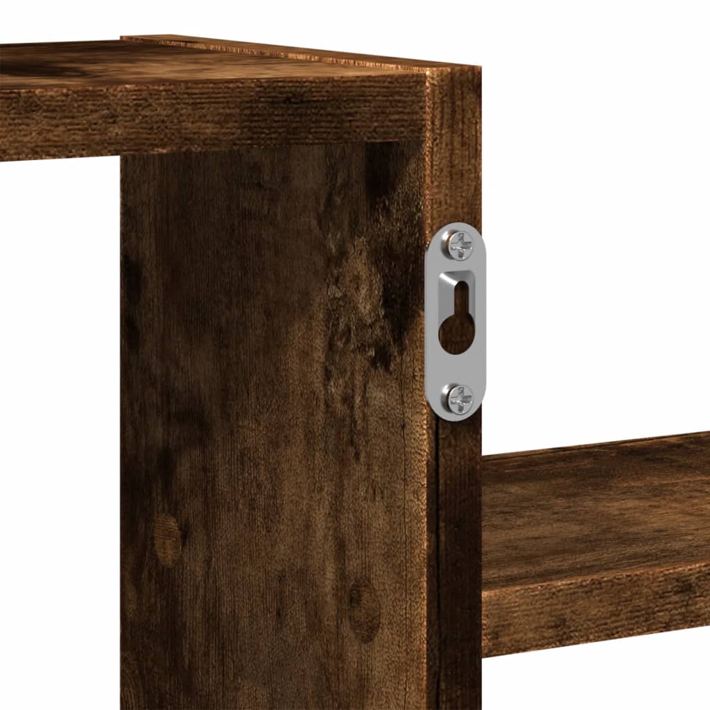 Étagère murale chêne fumé 104x15x49 cm bois d'ingénierie