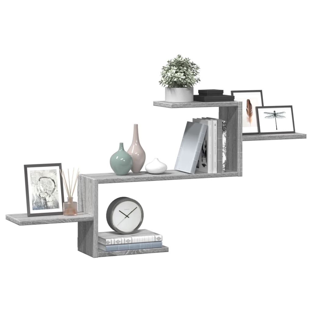 Étagère murale sonoma gris 104x15x49 cm bois ingénierie