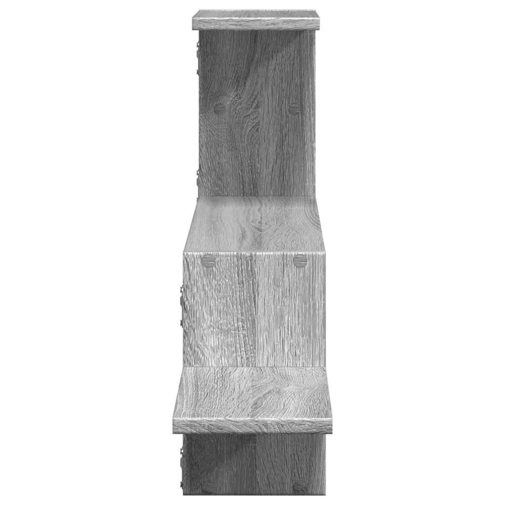 Étagère murale sonoma gris 104x15x49 cm bois ingénierie