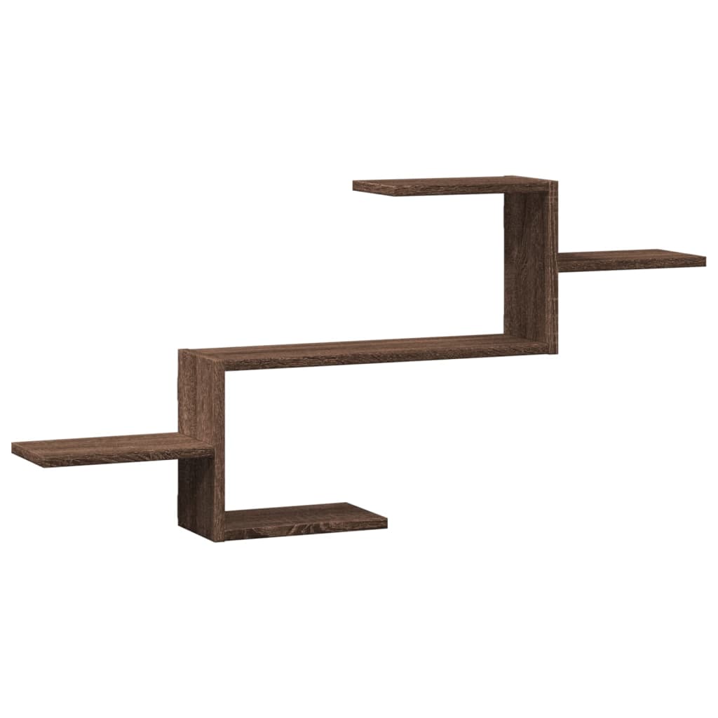 Étagère murale chêne marron 104x15x49 cm bois d'ingénierie