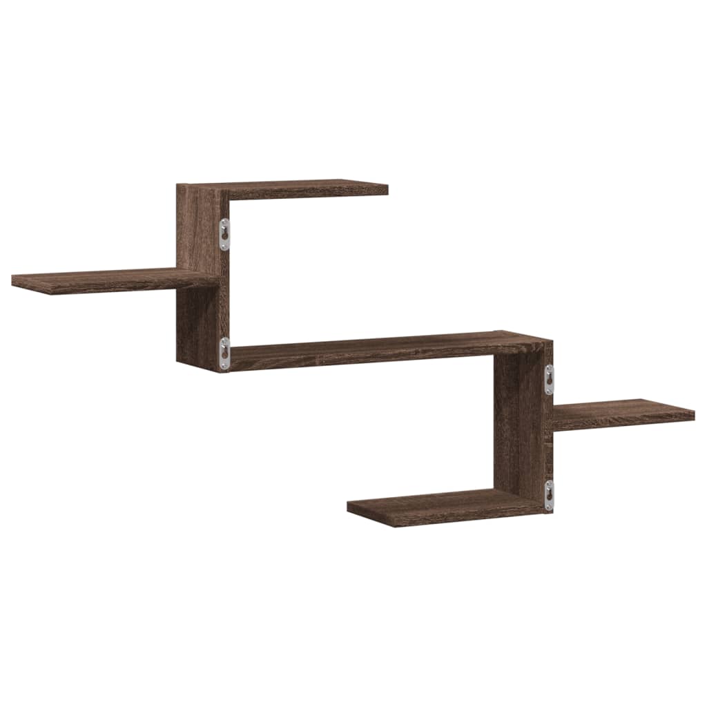 Étagère murale chêne marron 104x15x49 cm bois d'ingénierie
