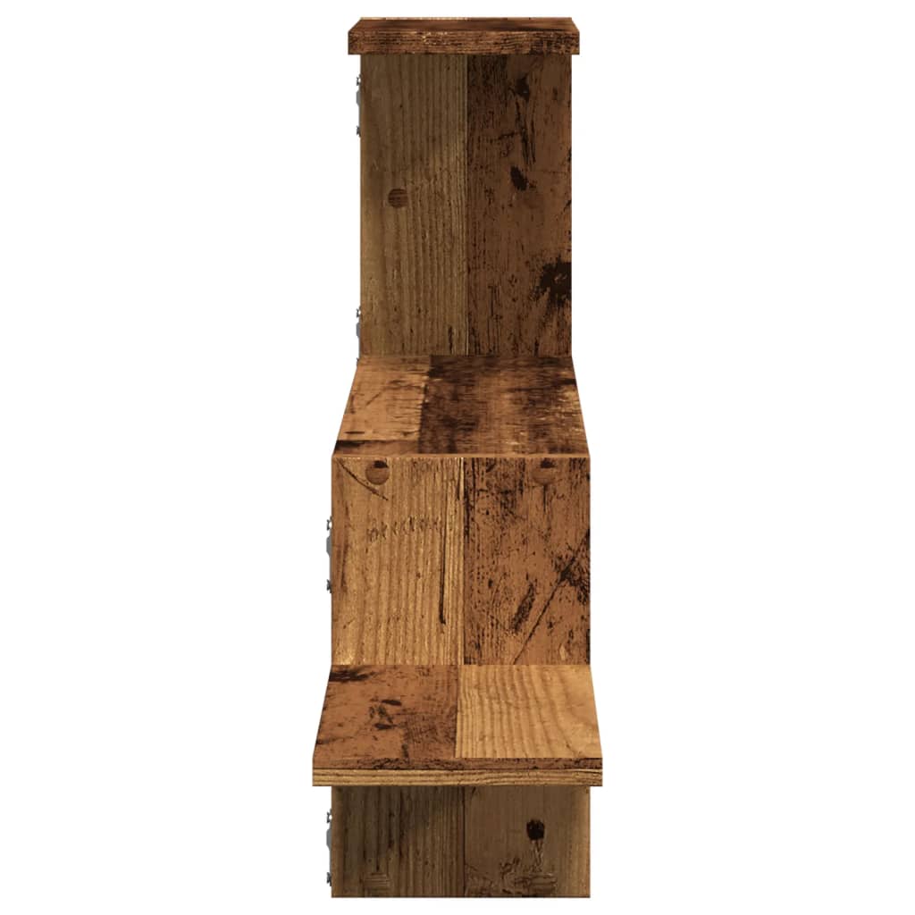 Étagère murale vieux bois 104x15x49 cm bois d'ingénierie