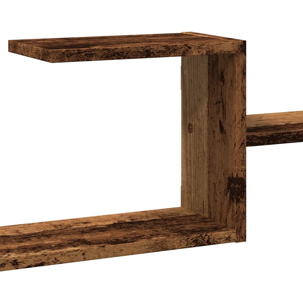 Étagère murale vieux bois 104x15x49 cm bois d'ingénierie