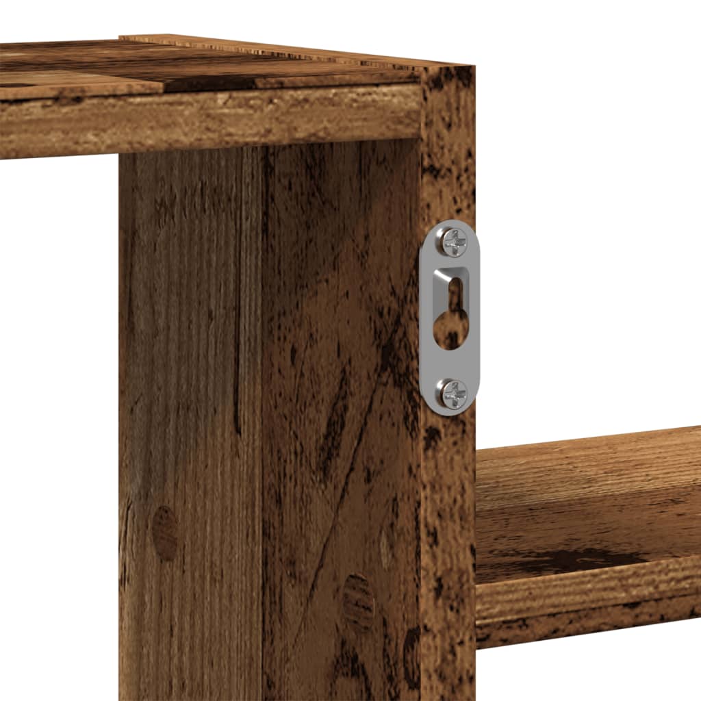 Étagère murale vieux bois 104x15x49 cm bois d'ingénierie