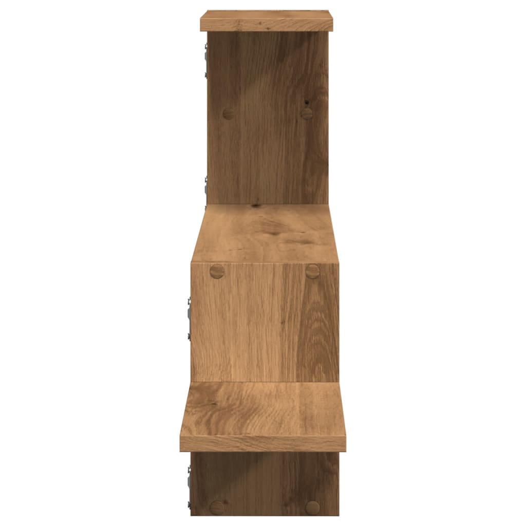 Étagère murale chêne artisanal 104x15x49 cm bois d'ingénierie