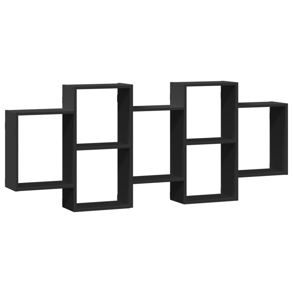 Étagère murale noir 159x18x65 cm bois d'ingénierie