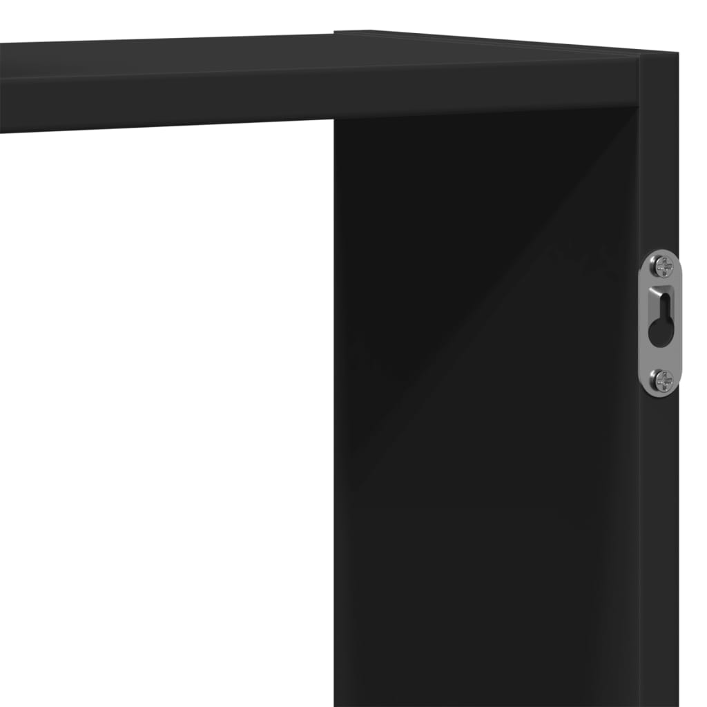 Étagère murale noir 159x18x65 cm bois d'ingénierie