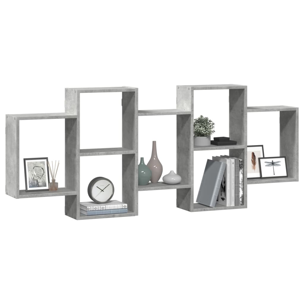 Étagère murale gris béton 159x18x65 cm bois d'ingénierie