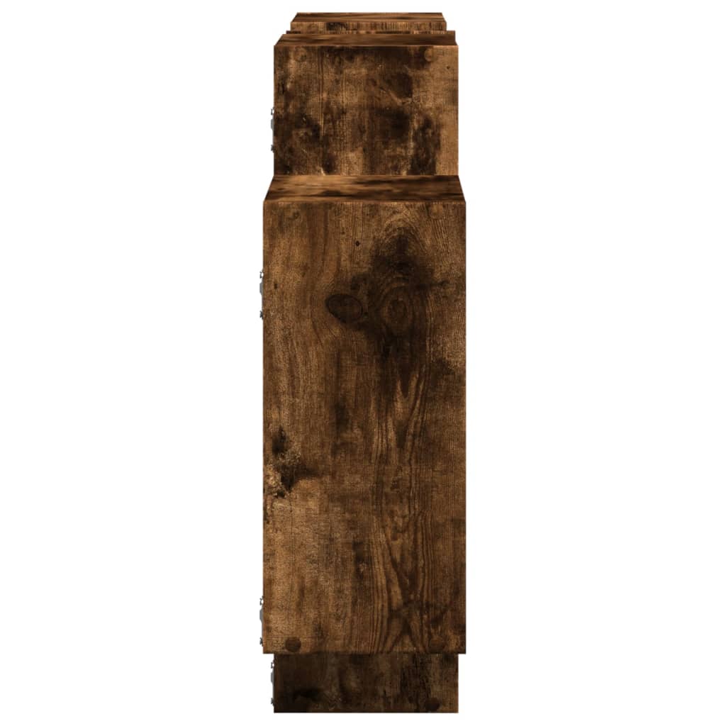 Étagère murale chêne fumé 159x18x65 cm bois d'ingénierie
