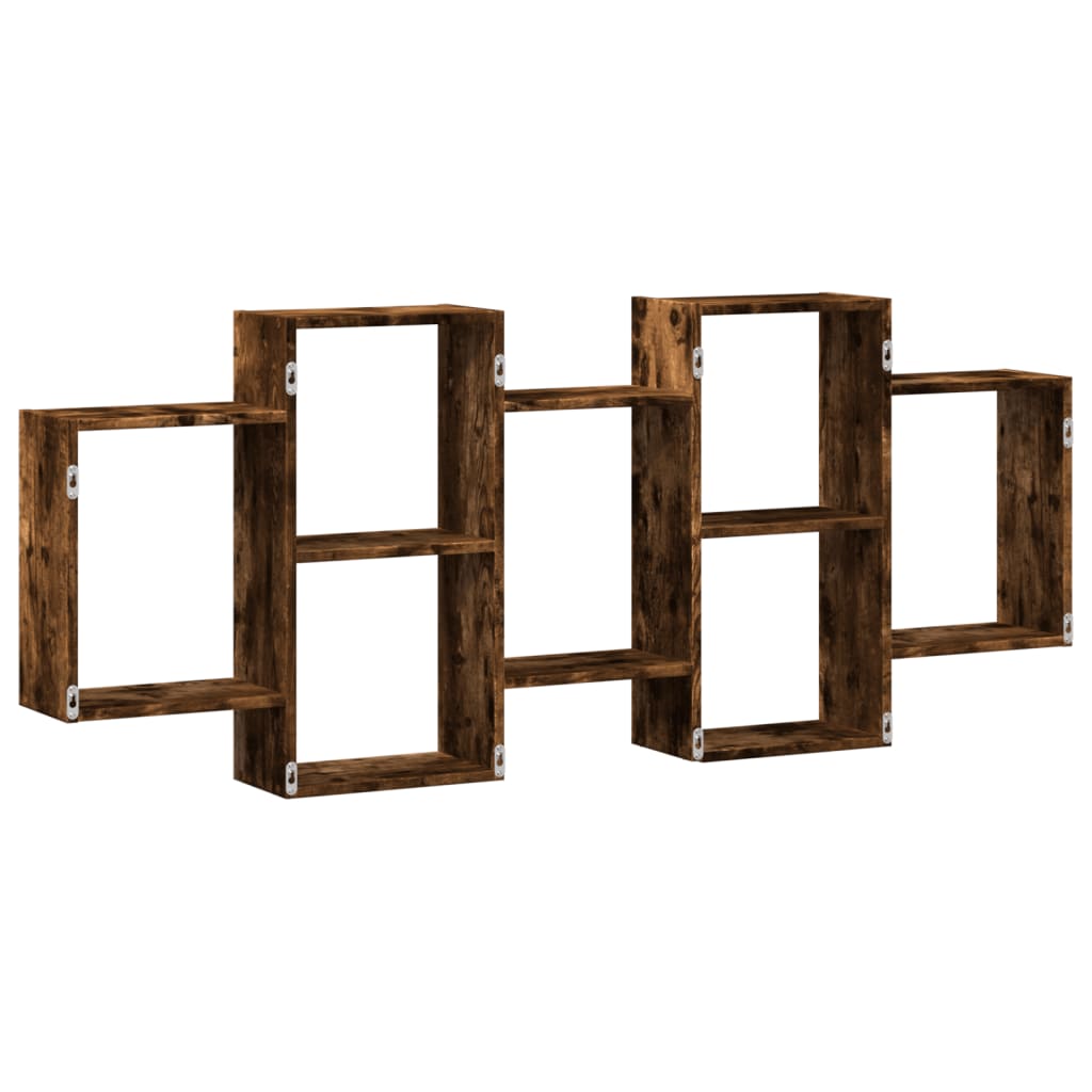 Étagère murale chêne fumé 159x18x65 cm bois d'ingénierie