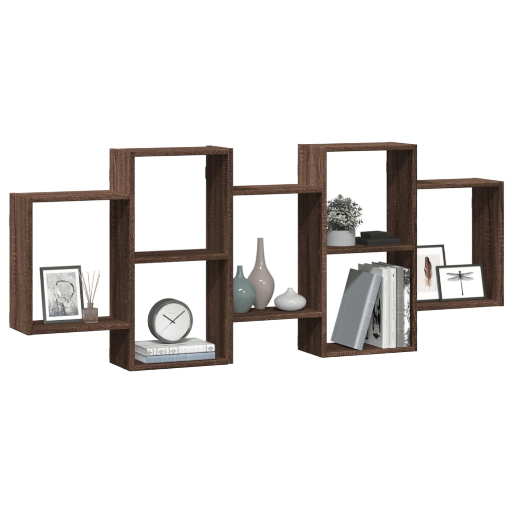 Étagère murale chêne marron 159x18x65 cm bois d'ingénierie