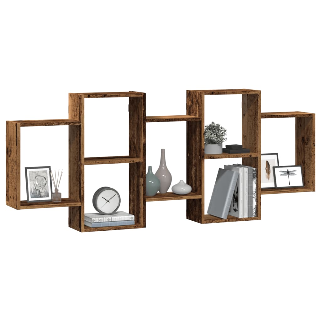 Étagère murale vieux bois 159x18x65 cm bois d'ingénierie
