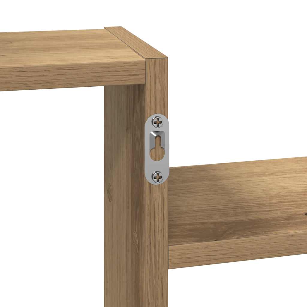 Étagère murale chêne artisanal 159x18x65 cm bois d'ingénierie
