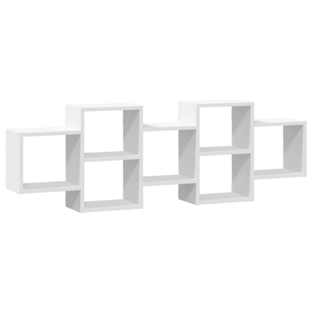 Étagère murale blanc 129x18x42 cm bois d'ingénierie