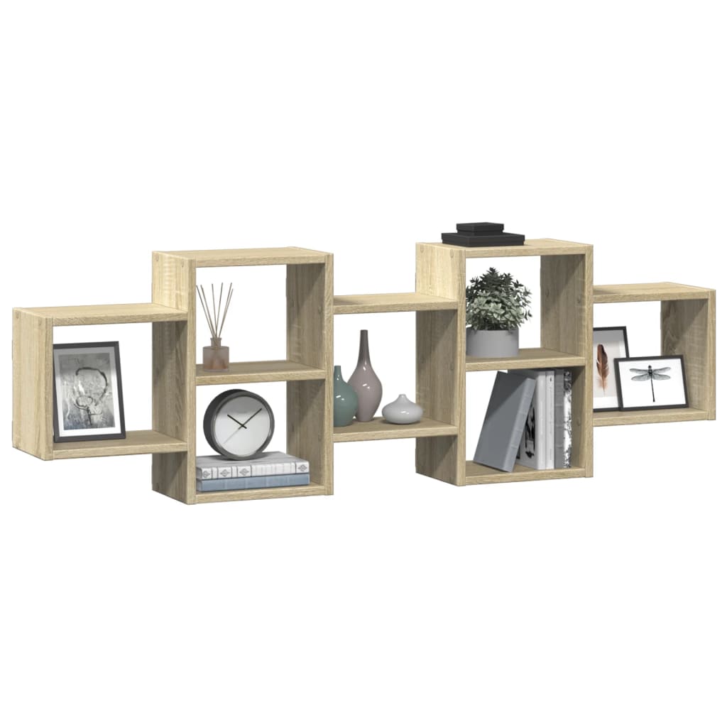 Étagère murale chêne sonoma 129x18x42 cm bois d'ingénierie