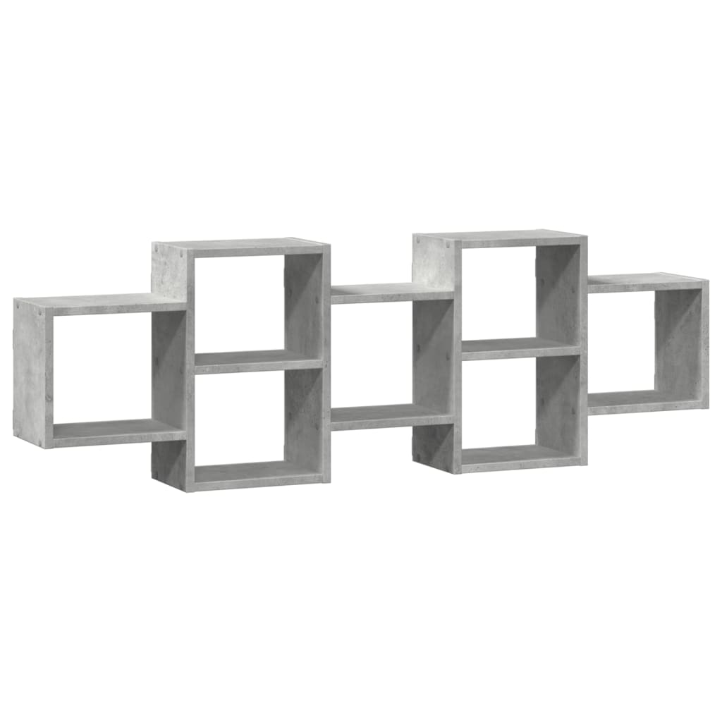 Étagère murale gris béton 129x18x42 cm bois d'ingénierie