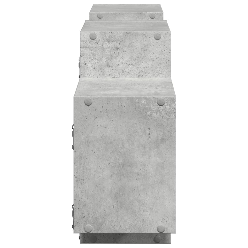 Étagère murale gris béton 129x18x42 cm bois d'ingénierie