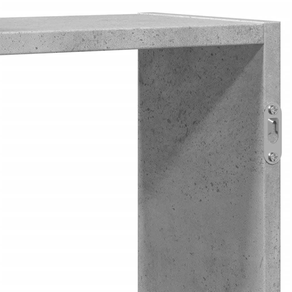 Étagère murale gris béton 129x18x42 cm bois d'ingénierie