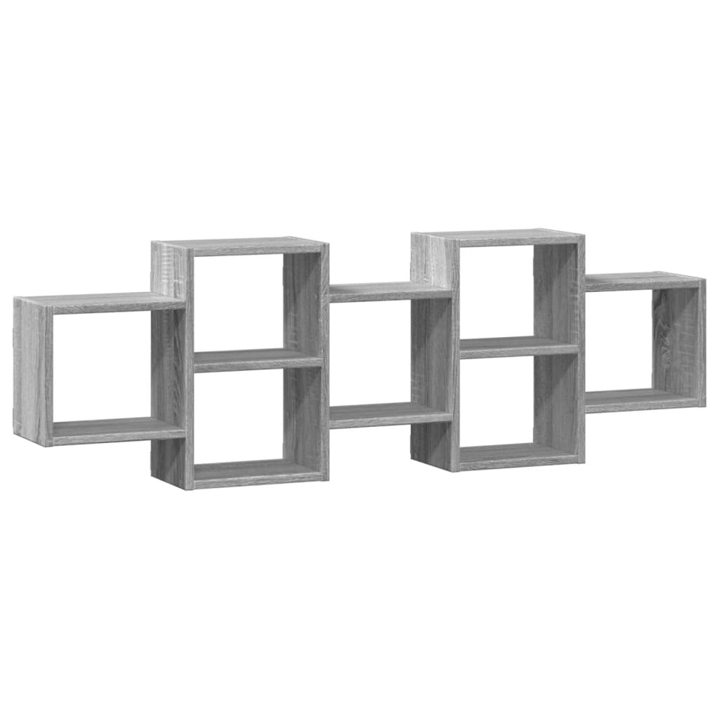 Étagère murale sonoma gris 129x18x42 cm bois ingénierie