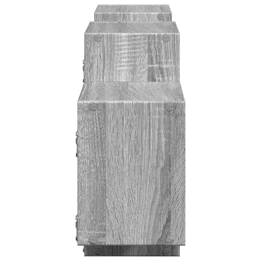 Étagère murale sonoma gris 129x18x42 cm bois ingénierie