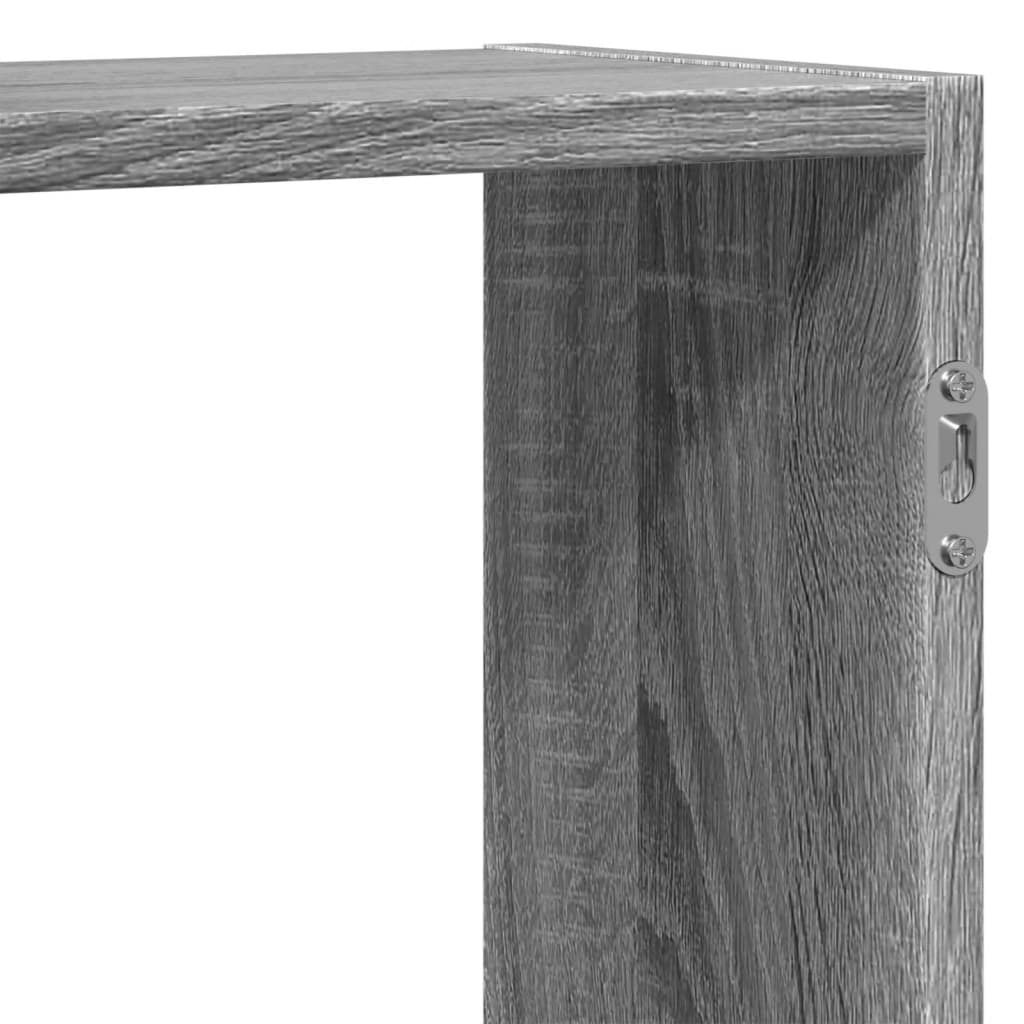 Étagère murale sonoma gris 129x18x42 cm bois ingénierie