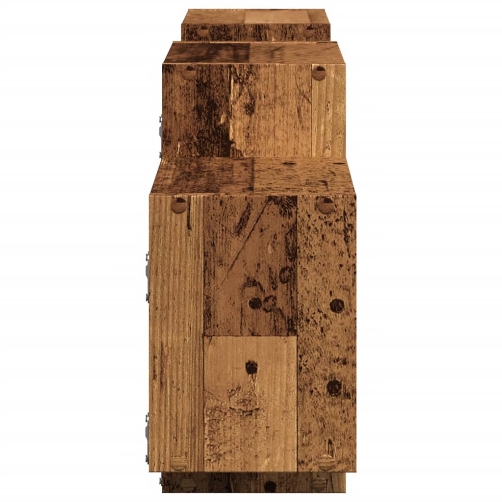 Étagère murale vieux bois 129x18x42 cm bois d'ingénierie