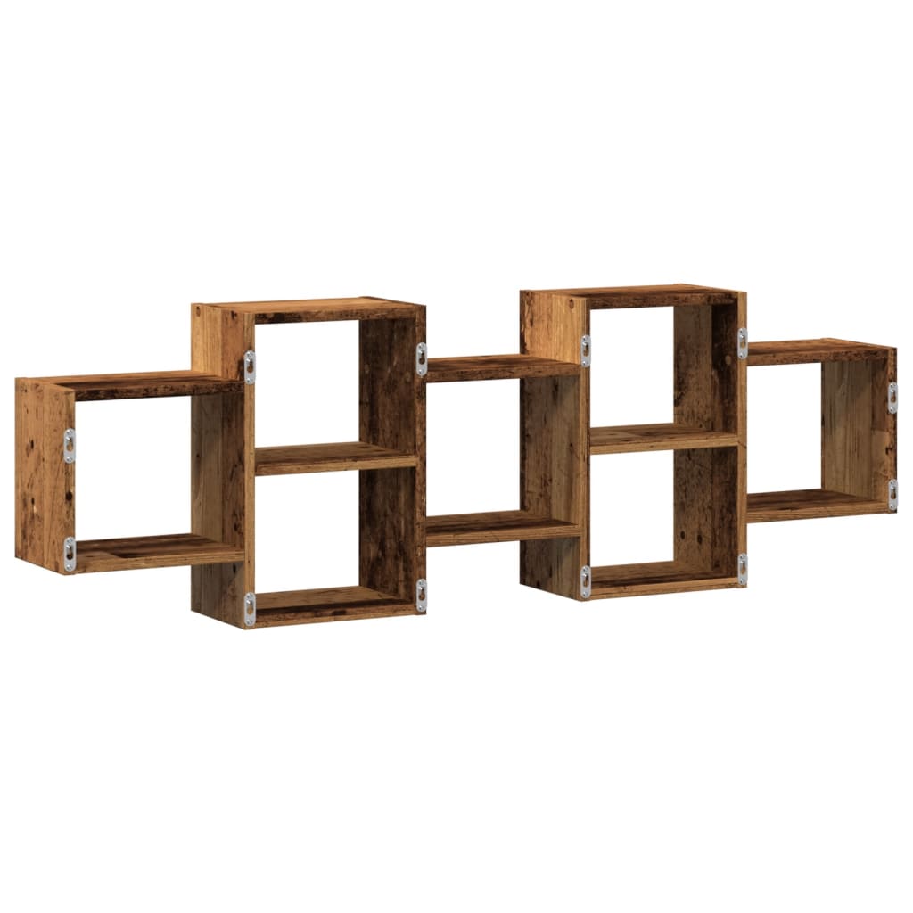 Étagère murale vieux bois 129x18x42 cm bois d'ingénierie