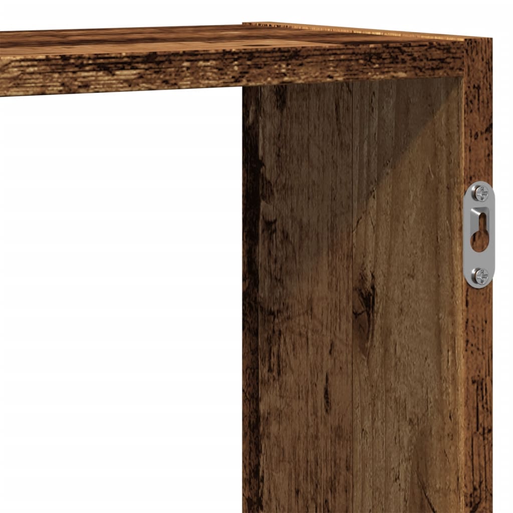 Étagère murale vieux bois 129x18x42 cm bois d'ingénierie