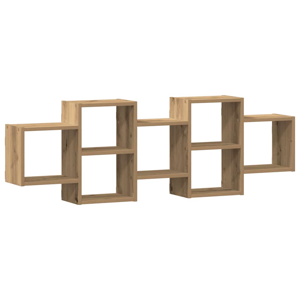 Étagère murale chêne artisanal 129x18x42 cm bois d'ingénierie
