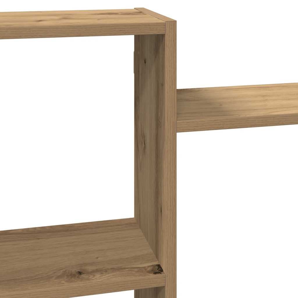 Étagère murale chêne artisanal 129x18x42 cm bois d'ingénierie