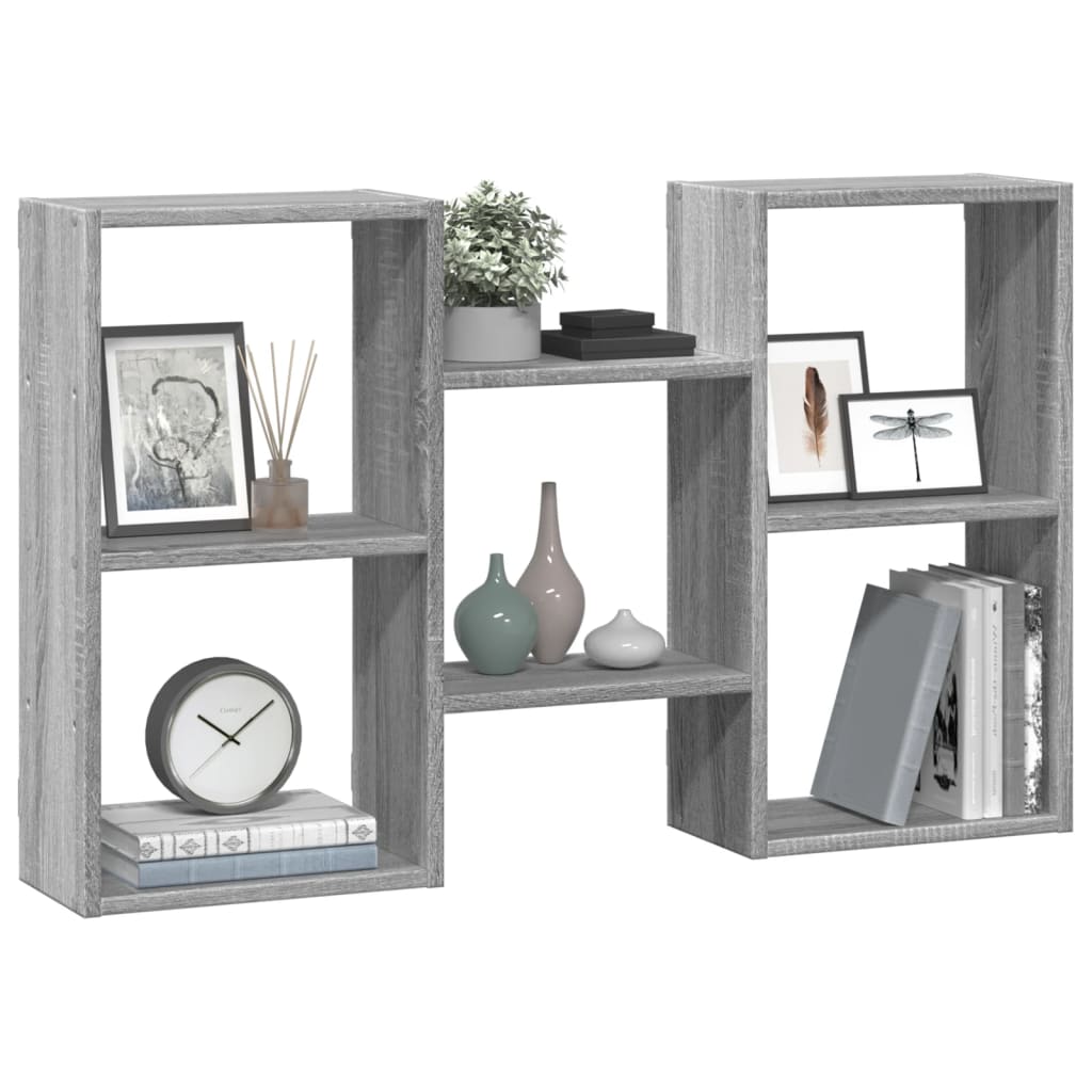 Étagère murale sonoma gris 96x18x60 cm bois ingénierie