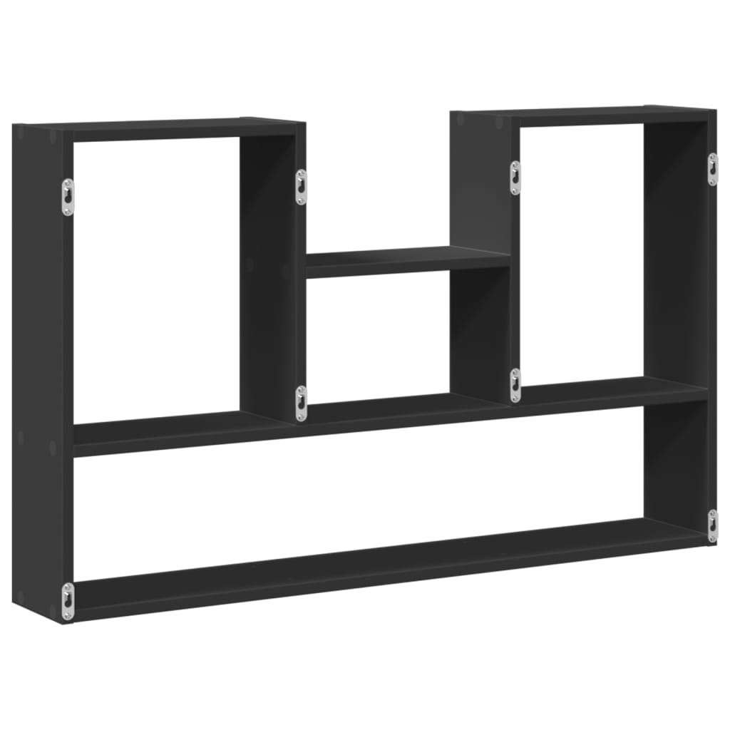 Étagère murale noir 99x15x60 cm bois d'ingénierie