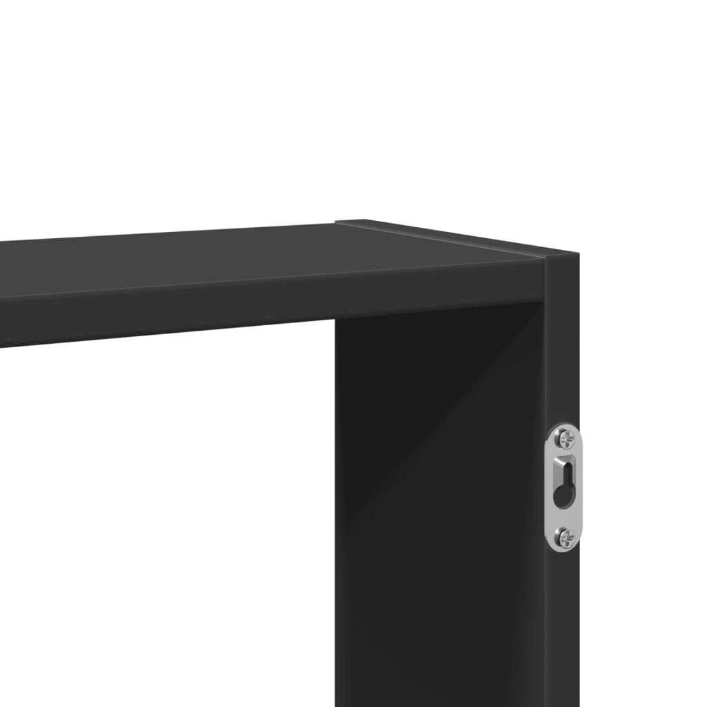 Étagère murale noir 99x15x60 cm bois d'ingénierie